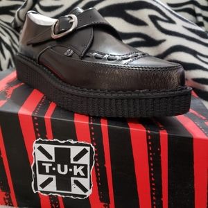 T.U.K. Grey Rub Buckle Point Creeper